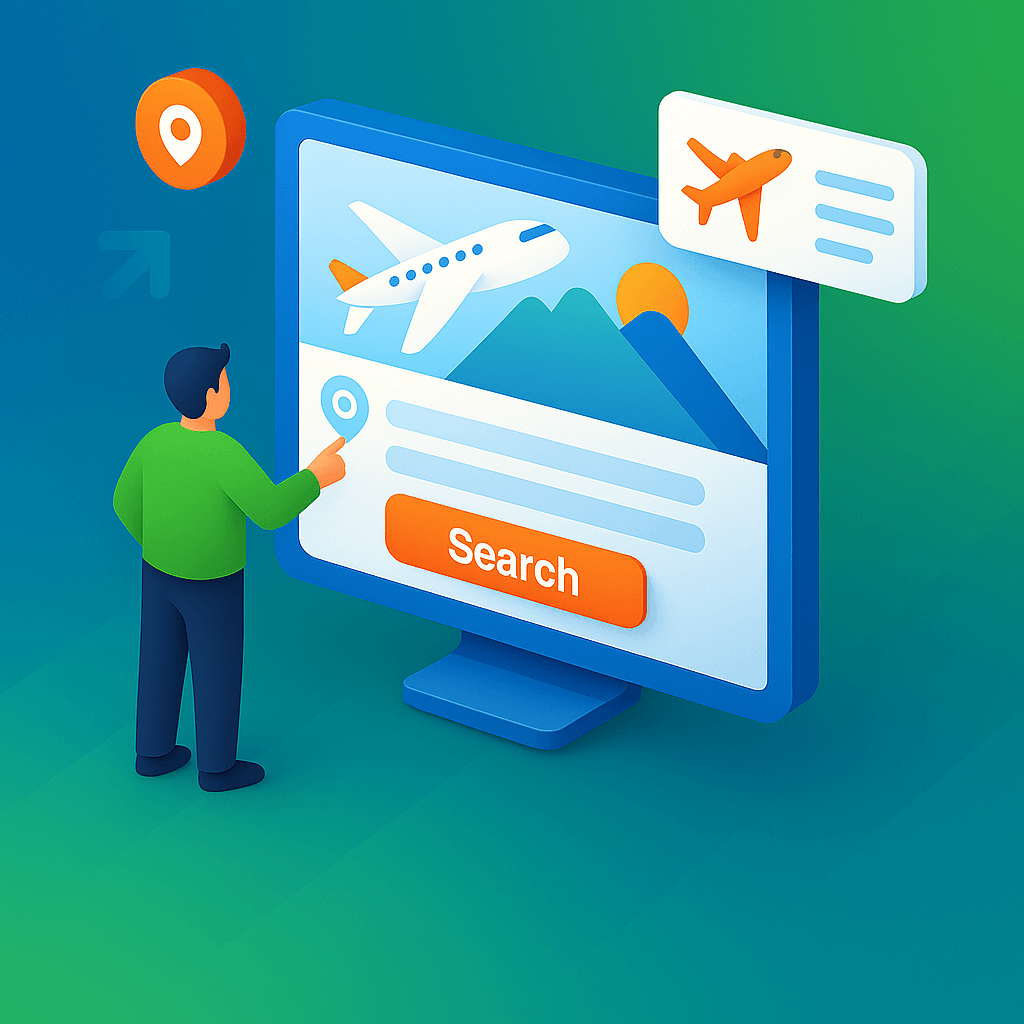 Travel booking app UI